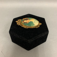 Load image into Gallery viewer, Vintage Art &#39;1828 Auguste Strobl&#39; Cameo Brooch Pin (2.5&quot;)
