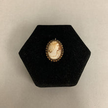 Load image into Gallery viewer, Vintage Gold Filled Cameo Brooch Pin w/ Pendant Loop (1.25&quot;)
