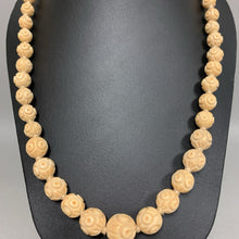 Load image into Gallery viewer, Vintage Carved Celluloid Graduated Bead Necklace (33&quot;)
