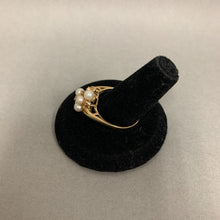 Load image into Gallery viewer, 14K Plumb Gold Pearl Diamond Ring sz 10 (3.6g)
