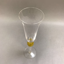 Load image into Gallery viewer, Murano Cenedese Vetri Champagne Flute Yellow Glass Ball (10&quot;)
