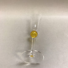 Load image into Gallery viewer, Murano Cenedese Vetri Champagne Flute Yellow Glass Ball (10&quot;)
