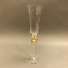 Load image into Gallery viewer, Murano Cenedese Vetri Champagne Flute Gold Glass Ball (10&quot;)
