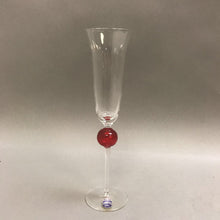 Load image into Gallery viewer, Murano Cenedese Vetri Champagne Flute Red Glass Ball (10&quot;)
