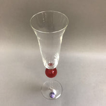 Load image into Gallery viewer, Murano Cenedese Vetri Champagne Flute Red Glass Ball (10&quot;)
