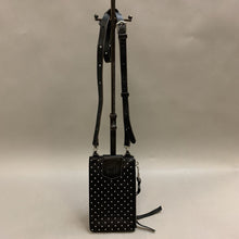 Load image into Gallery viewer, Aimee Kestenberg Black Leather Studded Out of Office Crossbody Bag Purse (7x5x1&quot;)
