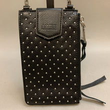 Load image into Gallery viewer, Aimee Kestenberg Black Leather Studded Out of Office Crossbody Bag Purse (7x5x1&quot;)
