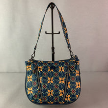 Load image into Gallery viewer, Lug Swivel Teal Tiles Convertible Crossbody Bag Purse (8x10x3&quot;)
