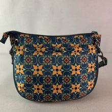 Load image into Gallery viewer, Lug Swivel Teal Tiles Convertible Crossbody Bag Purse (8x10x3&quot;)
