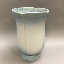 Load image into Gallery viewer, Vintage Weller Pottery Tall Blue Garden Vase As Is (10&quot;)
