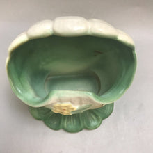 Load image into Gallery viewer, Vintage Weller Pottery Green Dogwood Bookend Style Vase / Pot (7&quot;)
