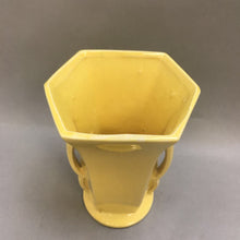 Load image into Gallery viewer, Vintage McCoy Pottery Yellow Glazed Handled Vase (8&quot;)
