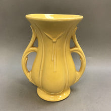 Load image into Gallery viewer, Vintage McCoy Pottery Yellow Glazed Handled Vase (9&quot;)
