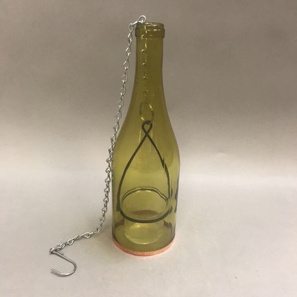 Hanging Wine Bottle Votive Light (10