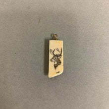 Load image into Gallery viewer, Deer Scrimshaw Etched Antler Pendant (1&quot;)
