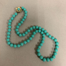 Load image into Gallery viewer, Vintage Turquoise Glass Beaded Necklace (20&quot;)
