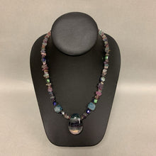 Load image into Gallery viewer, Flourite Austrian Crystal Sterling Accent Necklace (21&quot;)
