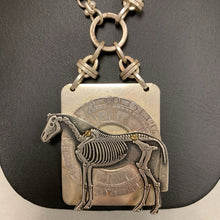 Load image into Gallery viewer, Rewind Carlos Montanaro Steampunk Skeletal Horse Necklace (29&quot;)
