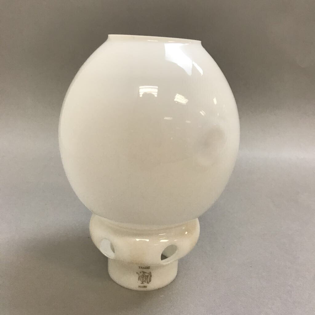 Antique Original USA White Opal Glass Welsbach Fitter Style Gas Lamp Shade (6