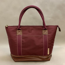 Load image into Gallery viewer, Maroon Picnic at Ascot Large Insulated Tote Bag (15x20x7&quot;)
