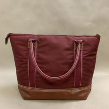 Load image into Gallery viewer, Maroon Picnic at Ascot Large Insulated Tote Bag (15x20x7&quot;)
