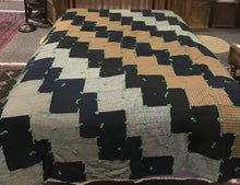 Load image into Gallery viewer, Antique Vintage Handmade Men&#39;s Suit Quilt Blanket Wool (84x70)
