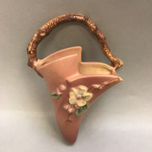 Load image into Gallery viewer, Vintage Roseville Pottery Wall Pocket Apple Blossom 366-8 As Is (8&quot;)
