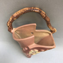 Load image into Gallery viewer, Vintage Roseville Pottery Wall Pocket Apple Blossom 366-8 As Is (8&quot;)
