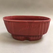 Load image into Gallery viewer, Oval Pottery Planter with Leaf Design (4x8x4)
