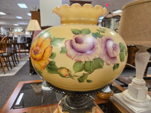 Load image into Gallery viewer, Electric GWTW Parlor Lamp, Painted Floral Scene (~24x14x14)
