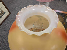 Load image into Gallery viewer, Electric GWTW Parlor Lamp, Painted Floral Scene (~24x14x14)
