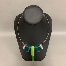 Load image into Gallery viewer, Neon Acrylic Beaded Bib Statement Necklace (18&quot;)
