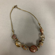 Load image into Gallery viewer, Jasper &amp; Crystal Bead Knotted Leather Cord Necklace (21&quot;)
