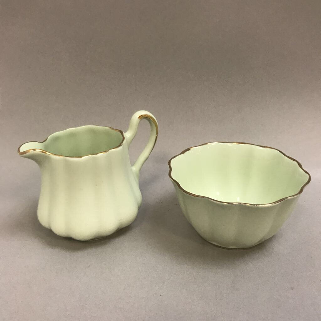 Royal Stuart Green Cream & Sugar Set (2.5