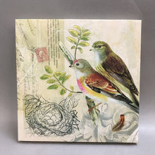 Load image into Gallery viewer, Birds, Postage Stamp, &amp; Nest Canvas Print (12x12)
