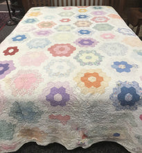 Load image into Gallery viewer, Vintage Hand Made Dresden Plate Quilt (94x76)
