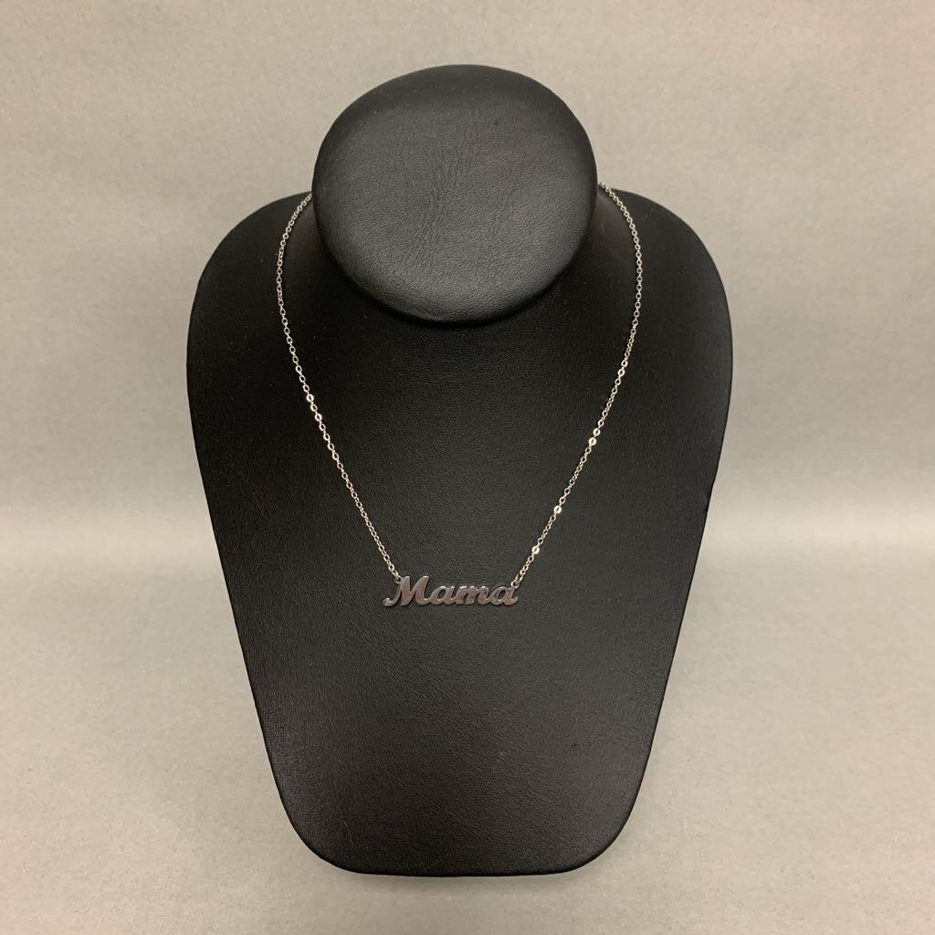 Mooncalf Handmade Stainless Steel Mama Nameplate Necklace