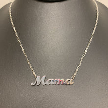 Load image into Gallery viewer, Mooncalf Handmade Stainless Steel Mama Nameplate Necklace
