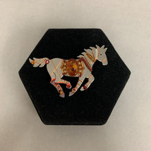 Load image into Gallery viewer, Liztech Jewelry Handcrafted Beaded Horse Brooch Pin (2.5&quot;)
