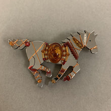 Load image into Gallery viewer, Liztech Jewelry Handcrafted Beaded Horse Brooch Pin (2.5&quot;)
