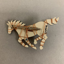 Load image into Gallery viewer, Liztech Jewelry Handcrafted Beaded Horse Brooch Pin (2.5&quot;)
