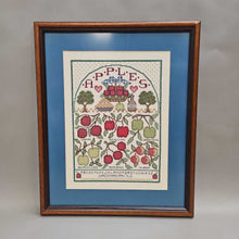 Load image into Gallery viewer, Framed Apples Cross-Stitch Sampler (19x15.5)
