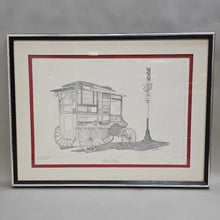 Load image into Gallery viewer, Framed Richard Seth Print - Popcorn Wagon (19x25)
