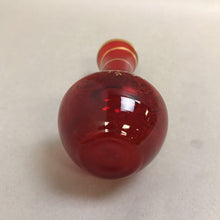 Load image into Gallery viewer, Italian Ruby Red Glass Vase Trimmed with Gold (5&quot;)
