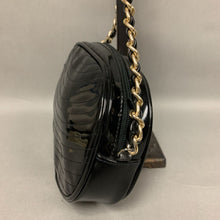 Load image into Gallery viewer, Black Patent Chain Strap Crossbody Purse (6x8x2&quot;)
