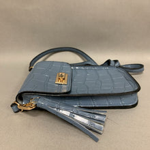 Load image into Gallery viewer, Mellow World Blue Faux Leather Croc Phone Crossbody Purse (7x5&quot;)
