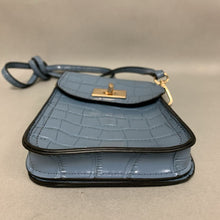 Load image into Gallery viewer, Mellow World Blue Faux Leather Croc Phone Crossbody Purse (7x5&quot;)
