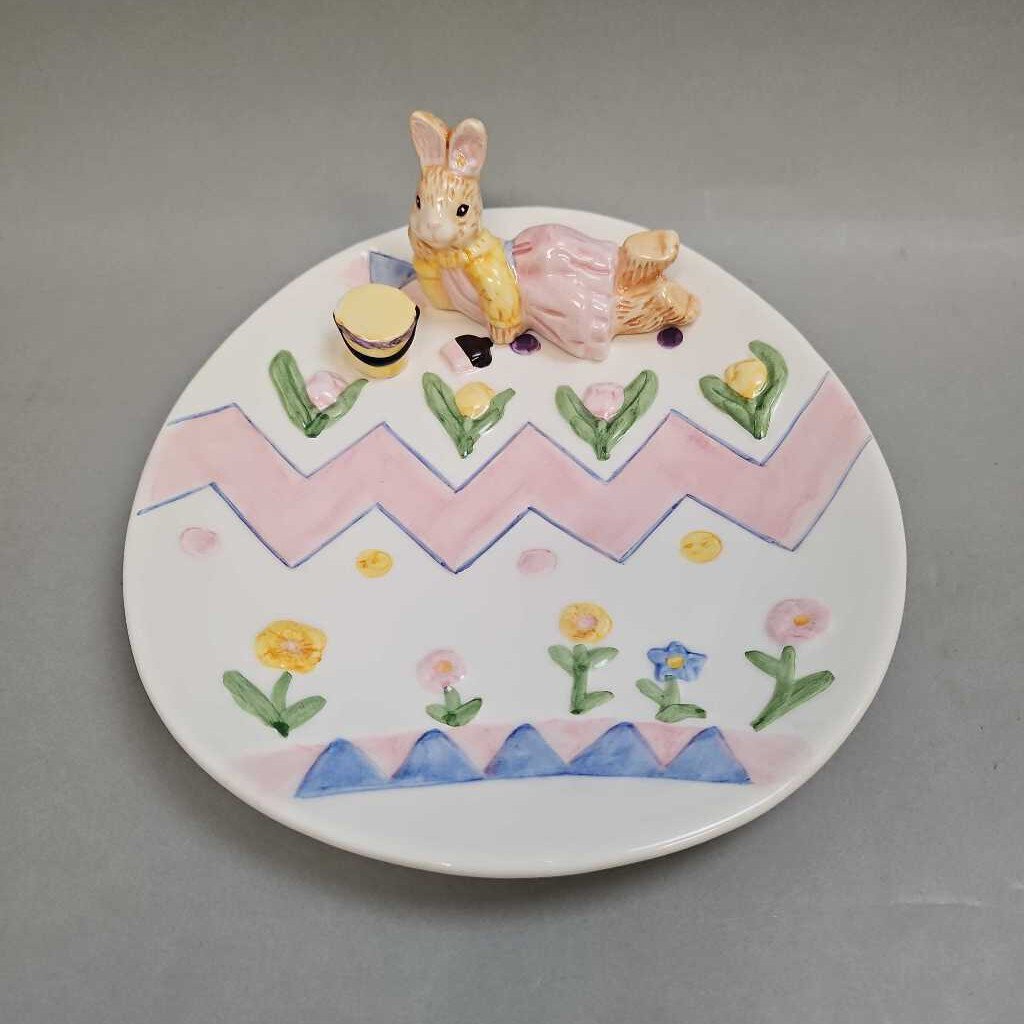 Fitz & Floyd Bunny Rabbit Easter Plate (8x7)