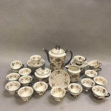 Load image into Gallery viewer, Vintage Mitterteich Bavaria China Tea Pot, Cup/Saucers, Creamer/Sugar Set Florals (41 pcs)
