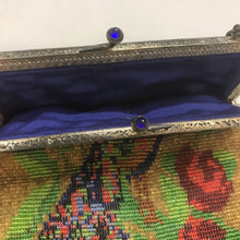 Load image into Gallery viewer, Art Deco Beaded Purse Peacock w Fringe (10&quot; x 6&quot;)
